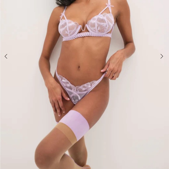 ❤️NWT For Love & Lemons Purple Sequined Bra & Panty Set Size M❤️ - Picture 9 of 17